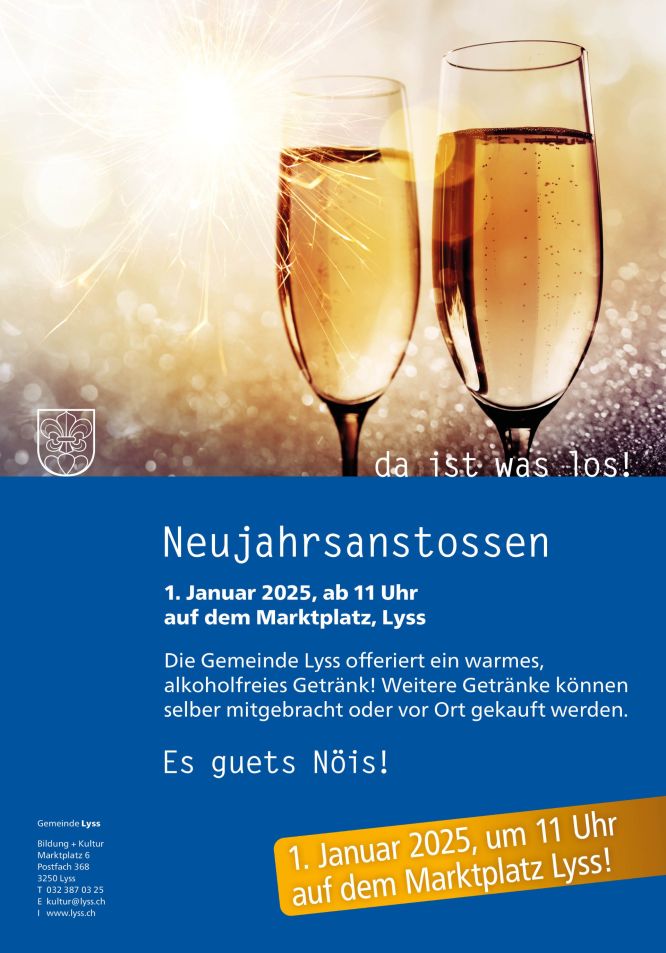 Plakat Neujahrsanstossen