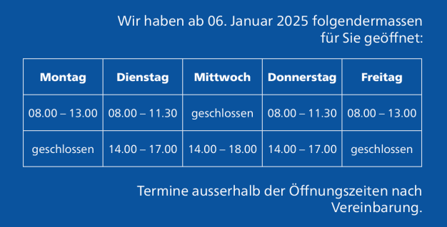 Neue Öffnungszeiten Gemeinde Lyss